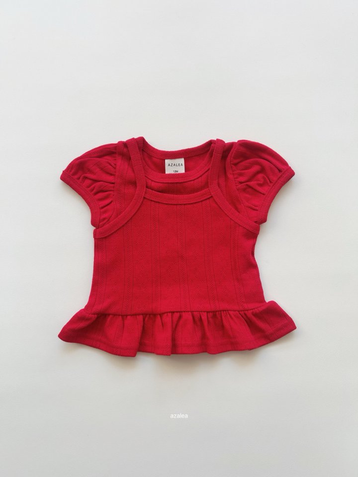 Azalea - Korean Children Fashion - #magicofchildhood - Red Flavor Sleeveless Set - 4