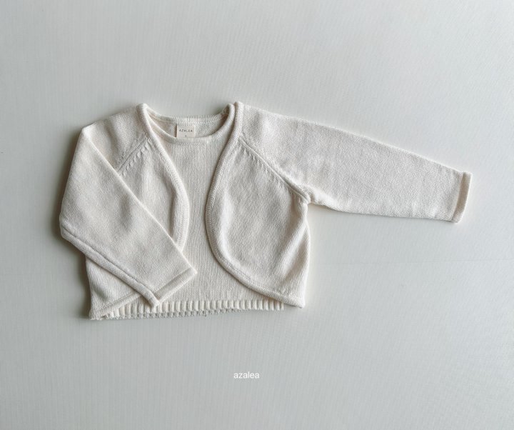 Azalea - Korean Children Fashion - #minifashionista - Beads Cardigan Set - 3