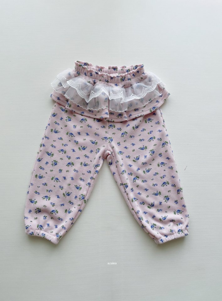 Azalea - Korean Children Fashion - #prettylittlegirls - Berry Waffle Jogger Pants - 6