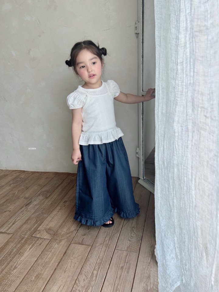Azalea - Korean Children Fashion - #toddlerclothing - Summer Rookie Wide Pants - 12