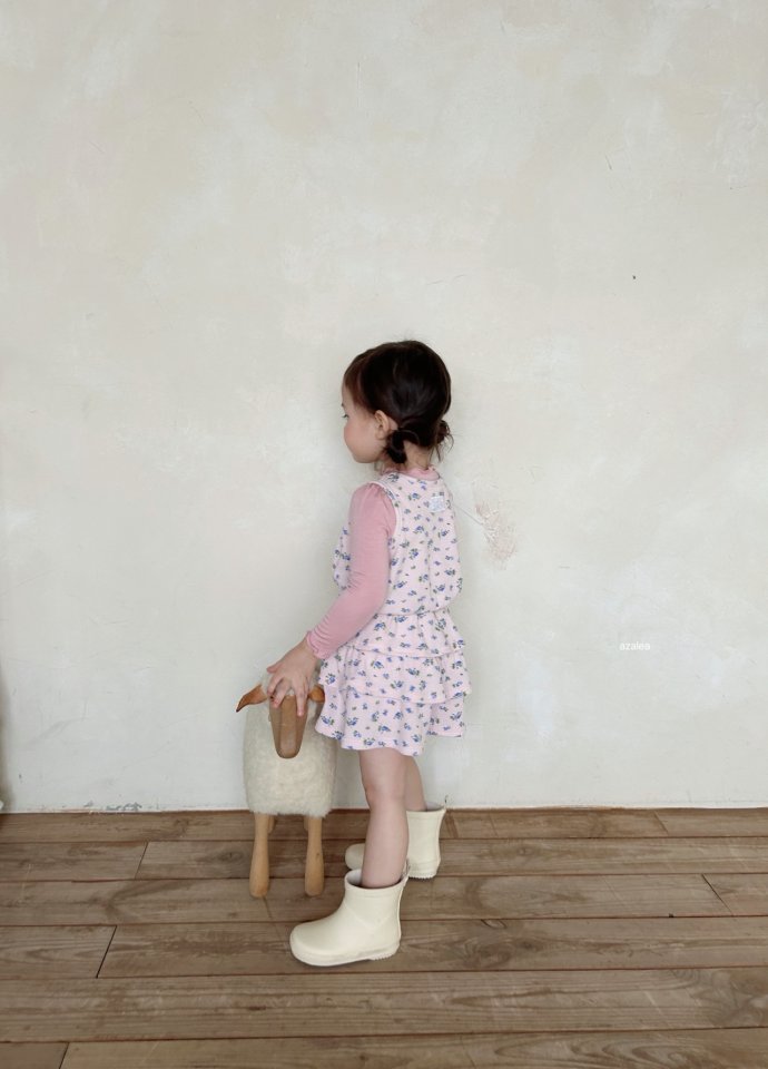 Azalea - Korean Children Fashion - #toddlerclothing - Berry Waffle Vest - 10