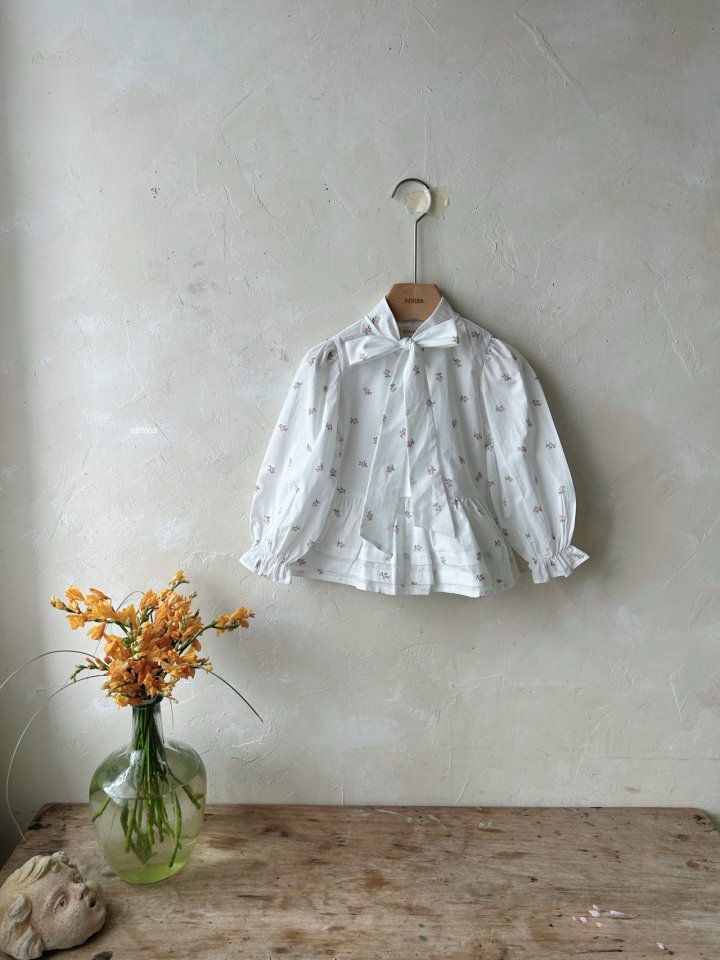 Azalea - Korean Children Fashion - #todddlerfashion - Alice Ribbon Blouse - 4