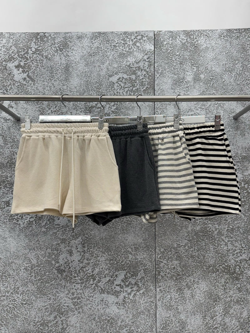 Badcalm - Korean Women Fashion - #momslook - Waffle Shorts - 12