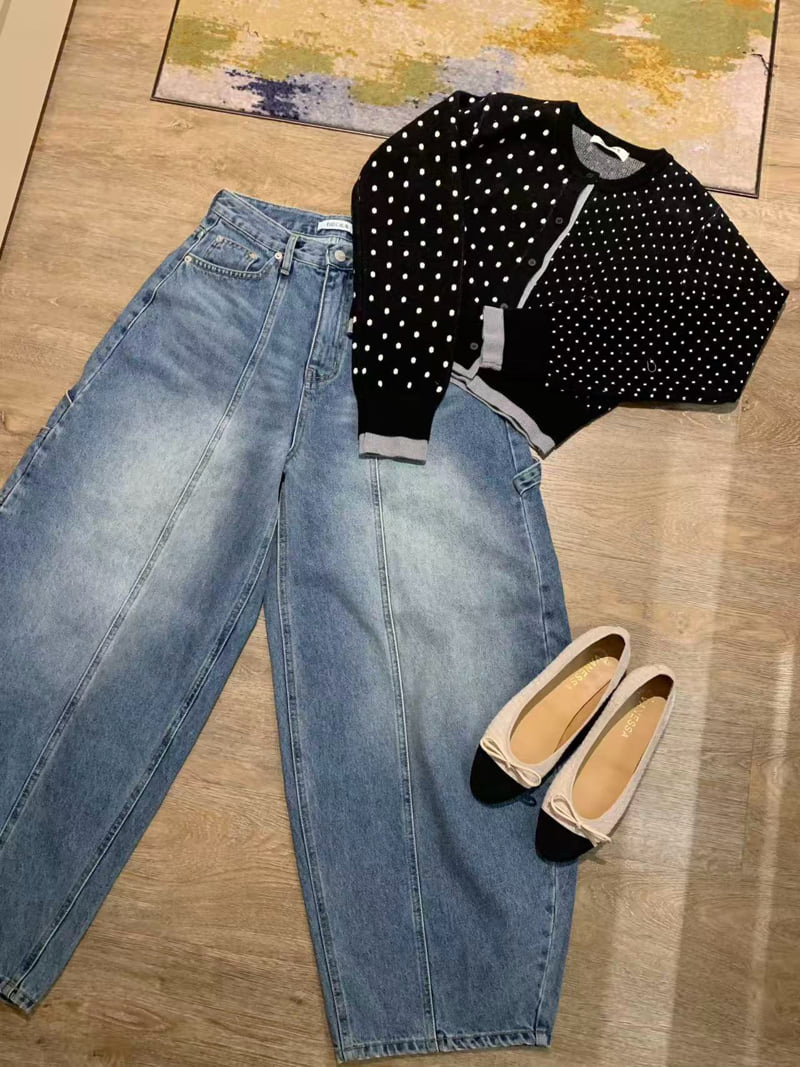 Badcalm - Korean Women Fashion - #momslook - Dot Cardigan - 11