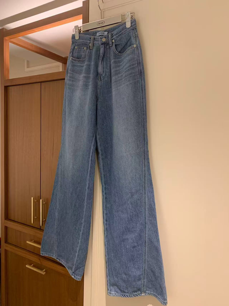 Badcalm - Korean Women Fashion - #momslook - Line Wide Bootcut Pants - 10