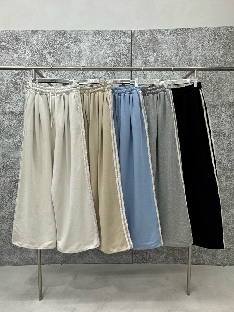Badcalm - Korean Women Fashion - #momslook - Tassel Tape Pants - 12