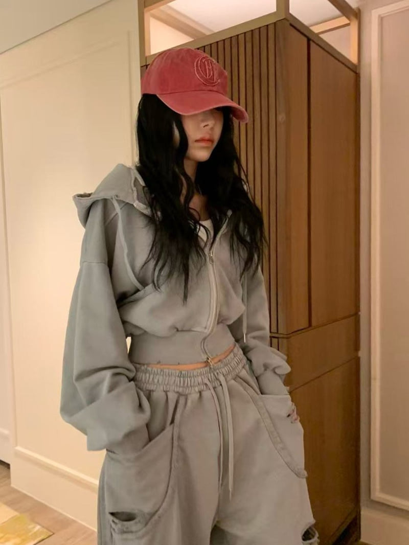 Badcalm - Korean Women Fashion - #momslook - Vintage Pigment Pants - 10