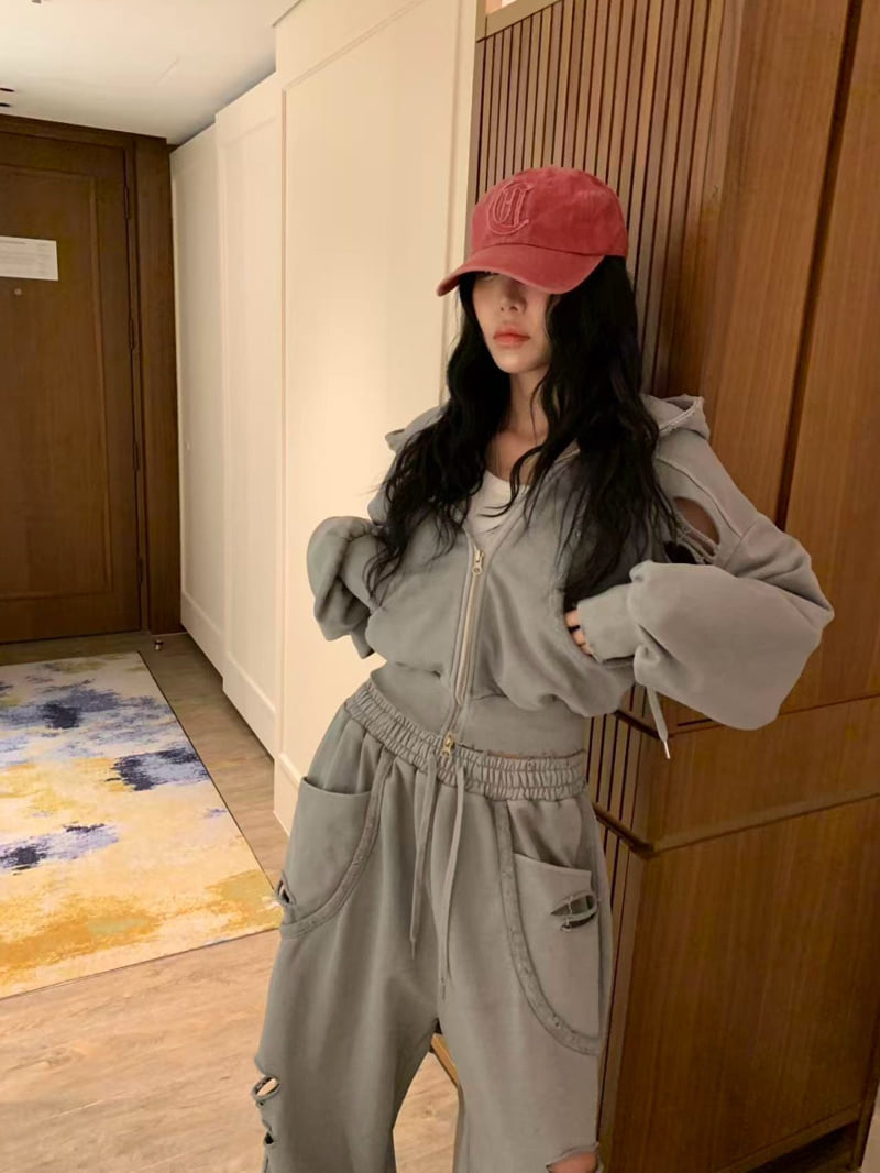 Badcalm - Korean Women Fashion - #momslook - Vintage Pigment Pants - 9