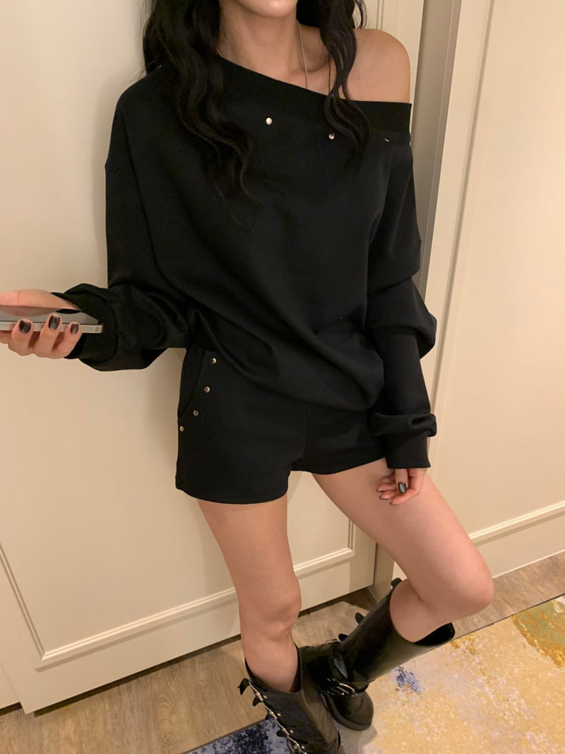 Badcalm - Korean Women Fashion - #momslook - Piece Shoulder Set - 4
