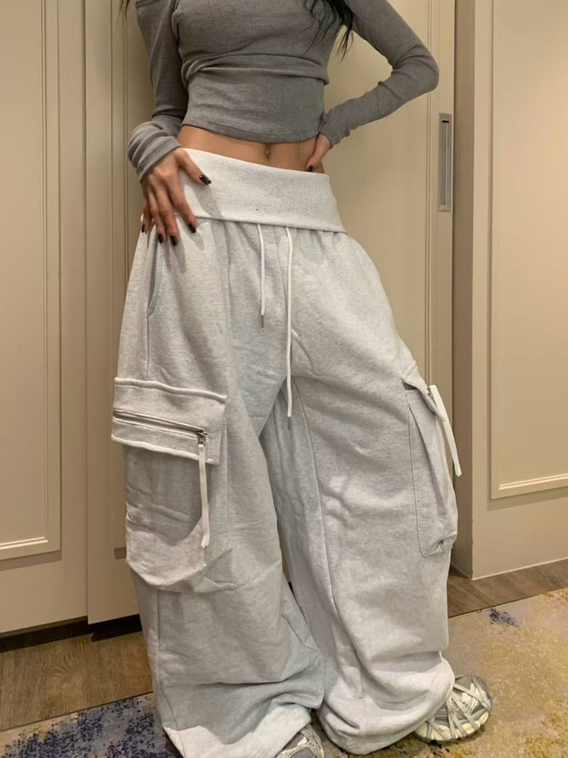 Badcalm - Korean Women Fashion - #momslook - Cargo Jogger Pants - 11