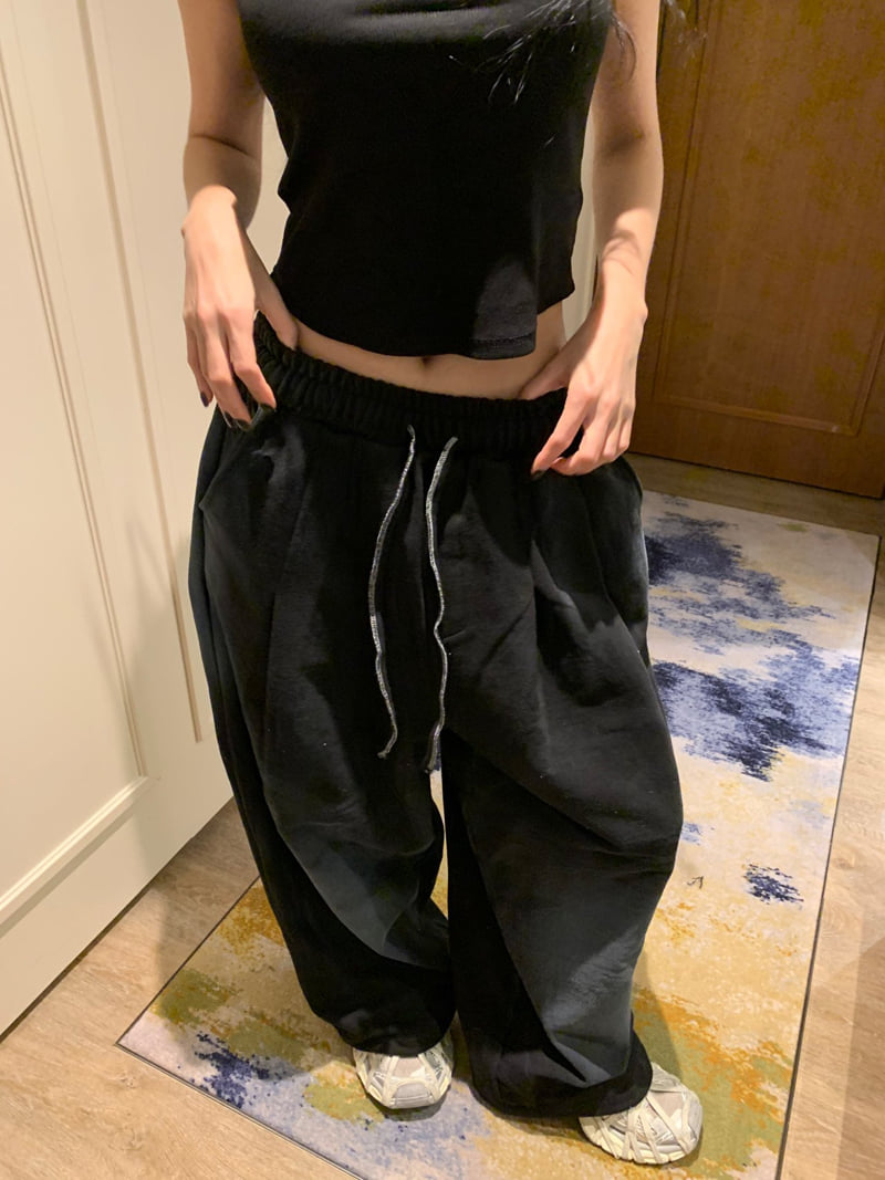 Badcalm - Korean Women Fashion - #momslook - Dirty Pintuck Pants - 2