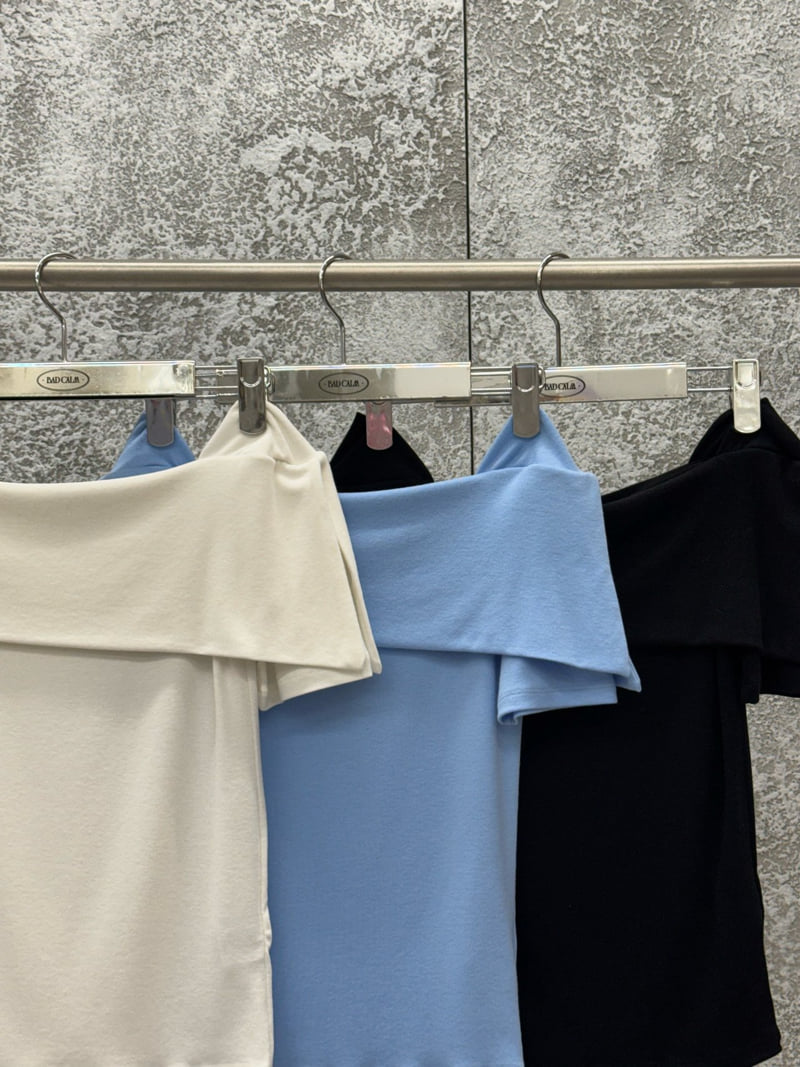 Badcalm - Korean Women Fashion - #momslook - Shawl Collar Tee - 11