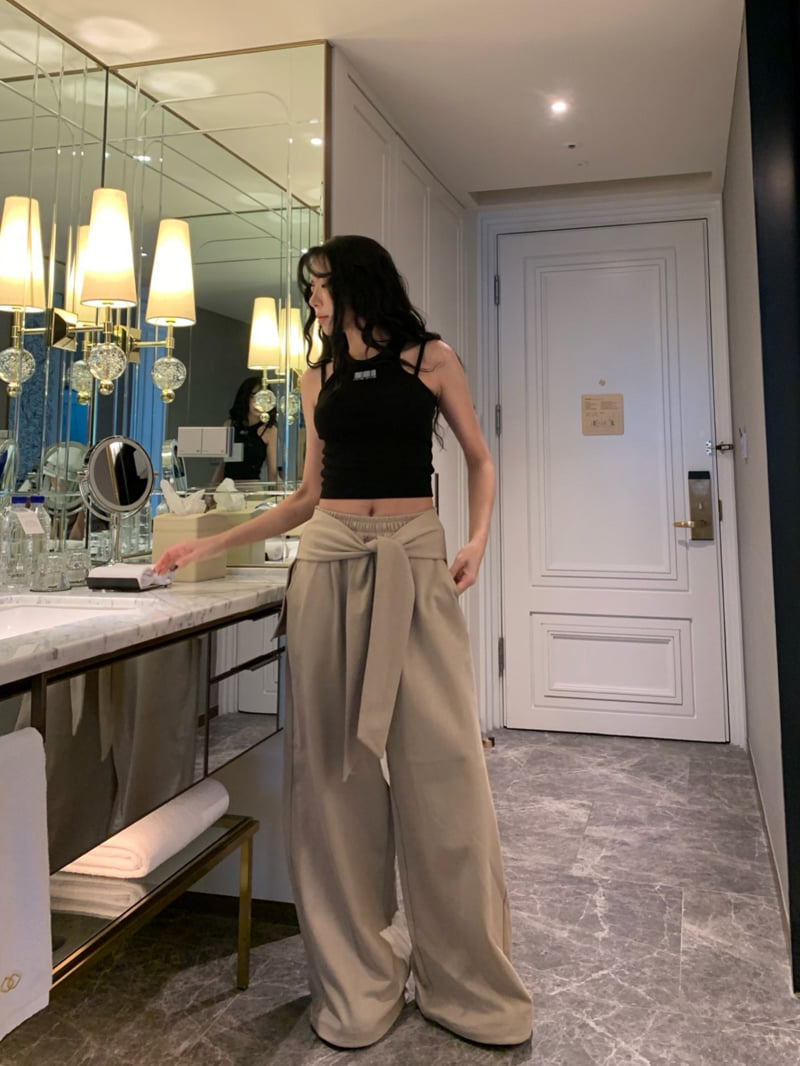 Badcalm - Korean Women Fashion - #momslook - Wrap Cardigan Pants - 7