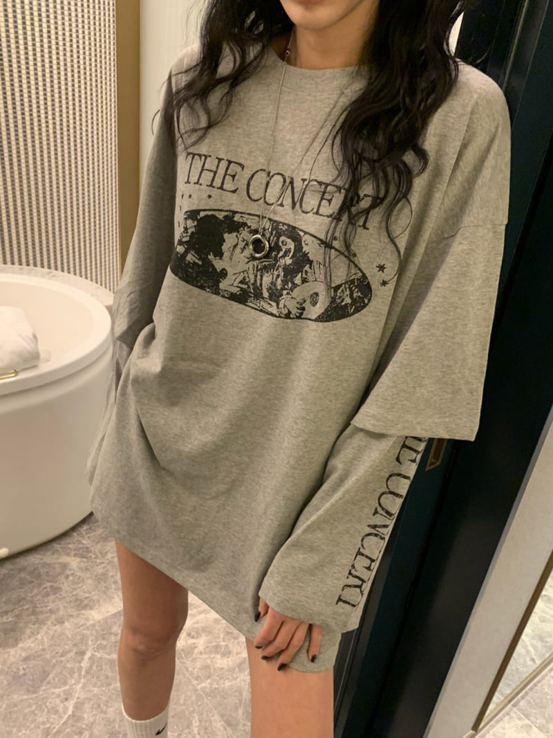 Badcalm - Korean Women Fashion - #momslook - Concert Layered Tee - 11