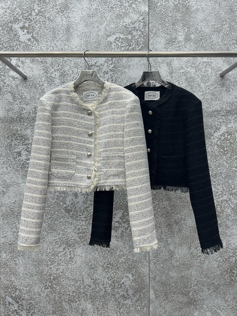 Badcalm - Korean Women Fashion - #momslook - Oreo Tweed Jacket - 12