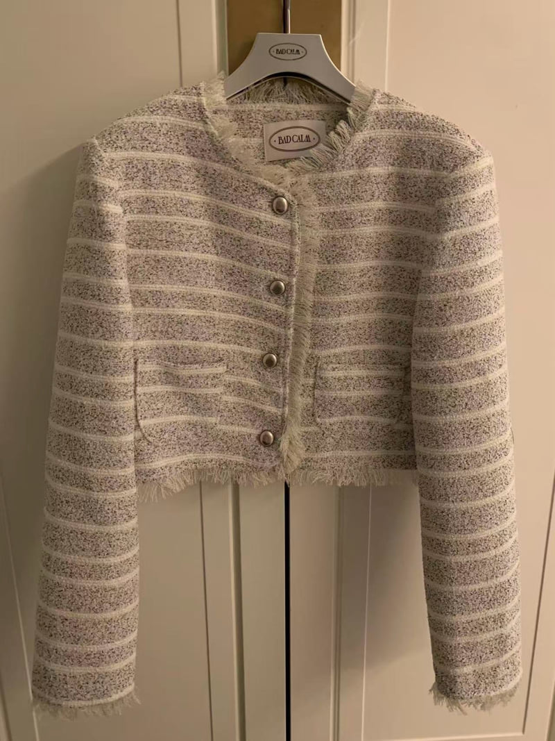 Badcalm - Korean Women Fashion - #momslook - Oreo Tweed Jacket - 2