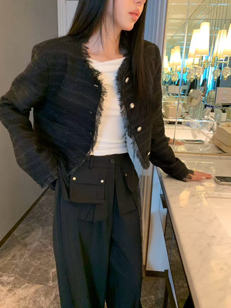 Badcalm - Korean Women Fashion - #momslook - Oreo Tweed Jacket - 6