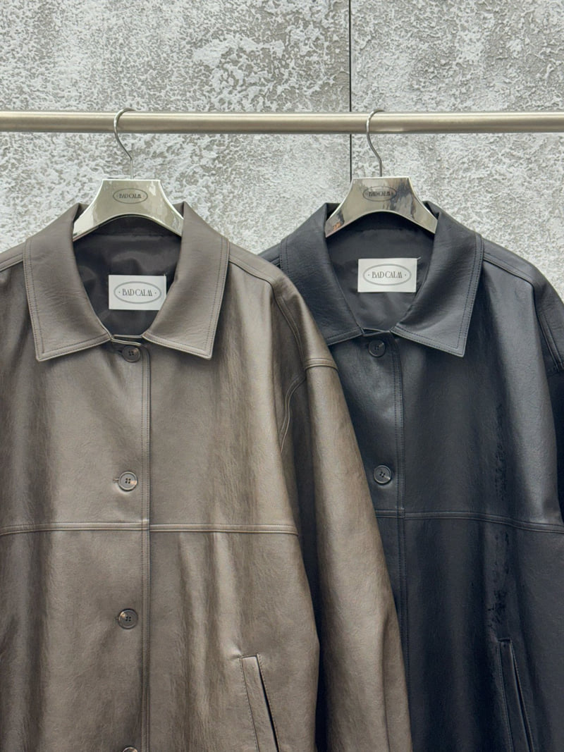 Badcalm - Korean Women Fashion - #momslook - Leather Half Jacket - 11