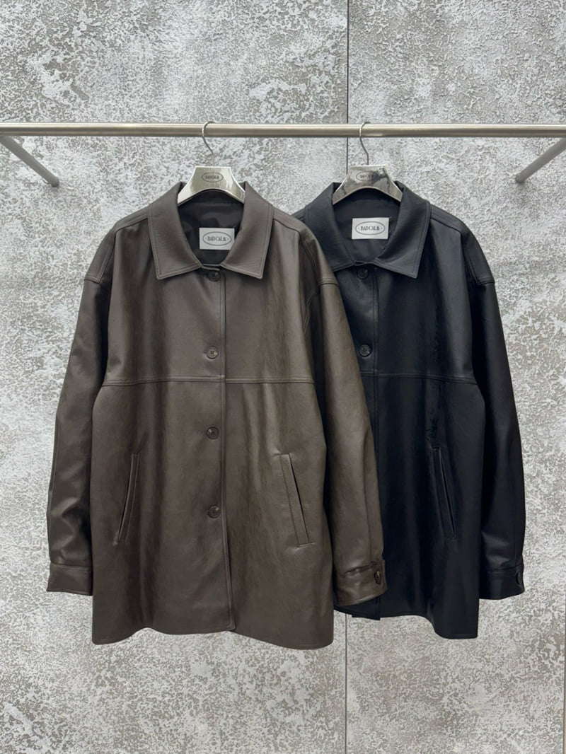 Badcalm - Korean Women Fashion - #momslook - Leather Half Jacket - 9
