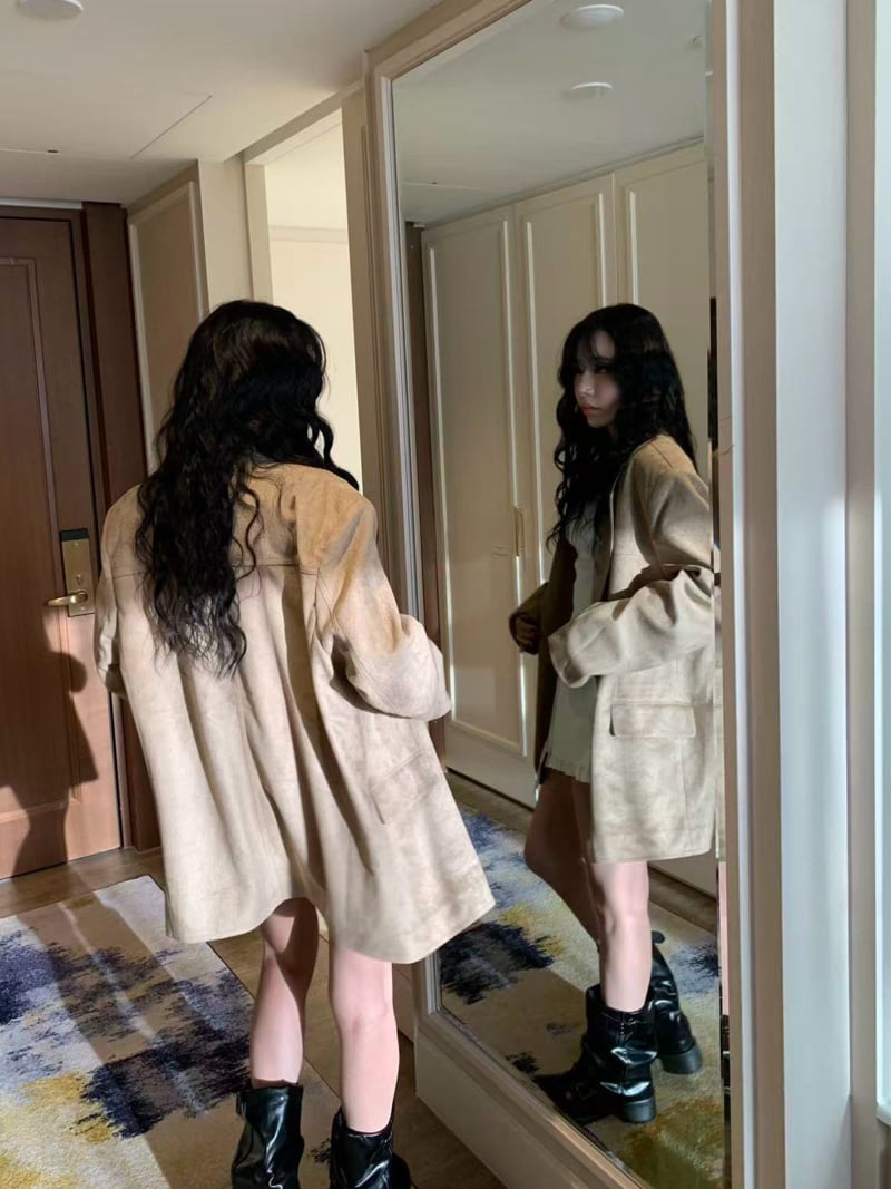 Badcalm - Korean Women Fashion - #shopsmall - Suede Half Jacket - 3