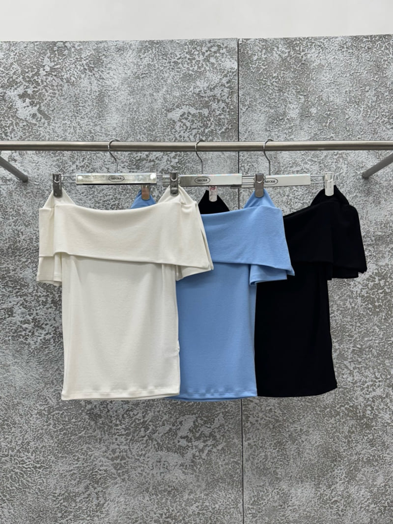 Badcalm - Korean Women Fashion - #thelittlethings - Shawl Collar Tee - 10