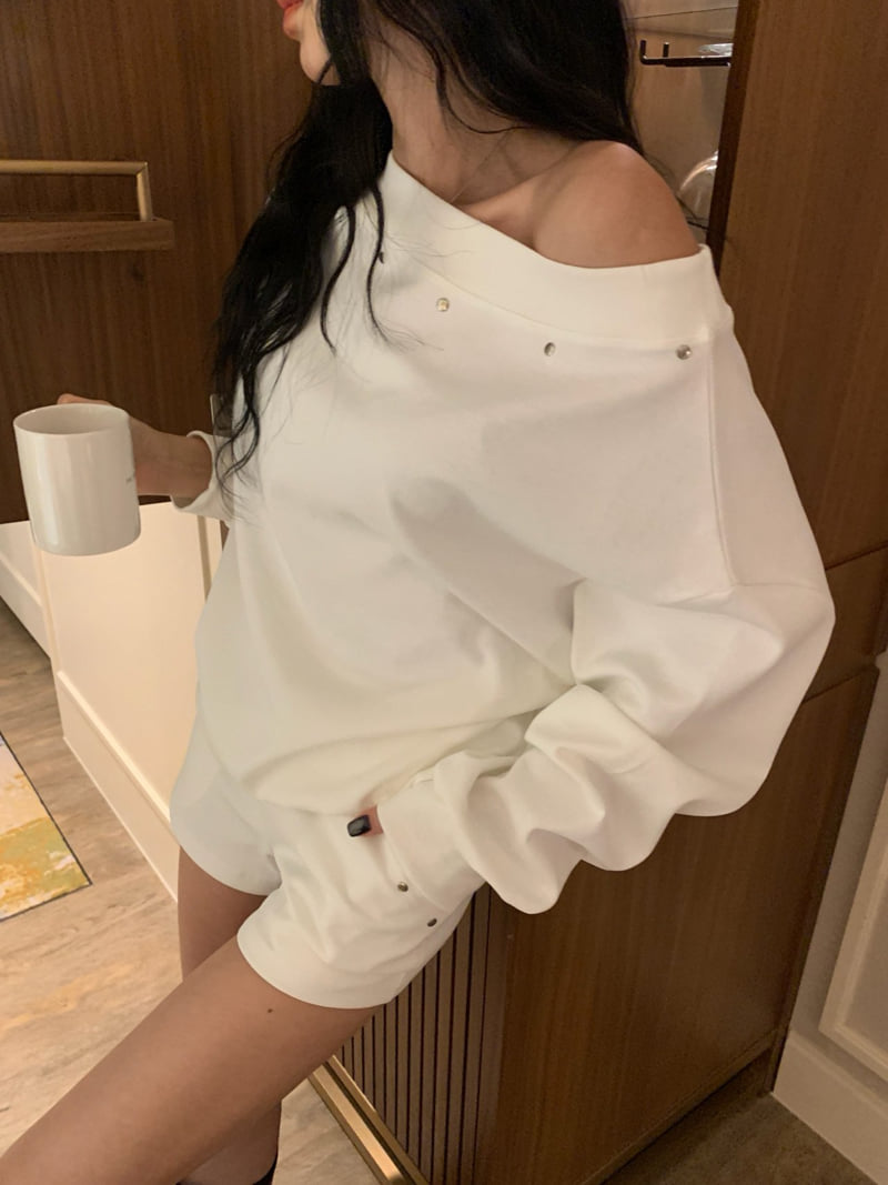 Badcalm - Korean Women Fashion - #vintagekidsstyle - Piece Shoulder Set - 7