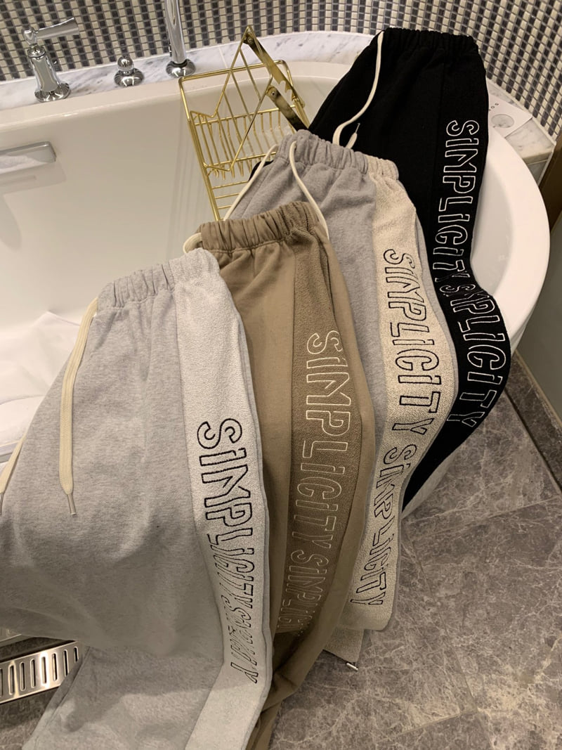 Badcalm - Korean Women Fashion - #vintagekidsstyle - City Embroidery Pants