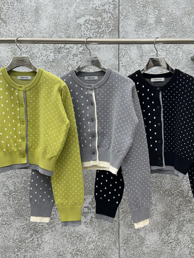 Badcalm - Korean Women Fashion - #womensfashion - Dot Cardigan - 12