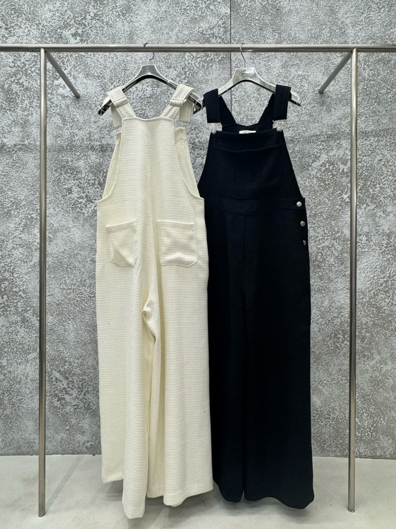 Badcalm - Korean Women Fashion - #womensfashion - Tweed Overall Pants - 12
