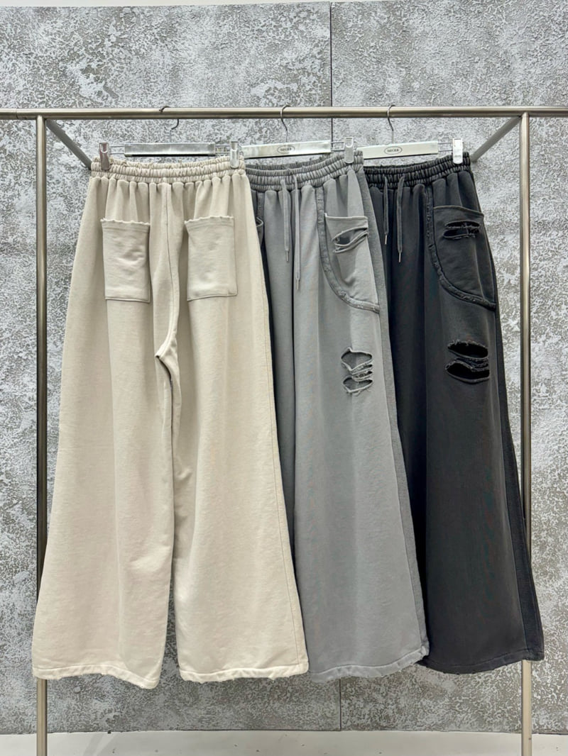 Badcalm - Korean Women Fashion - #womensfashion - Vintage Pigment Pants - 12