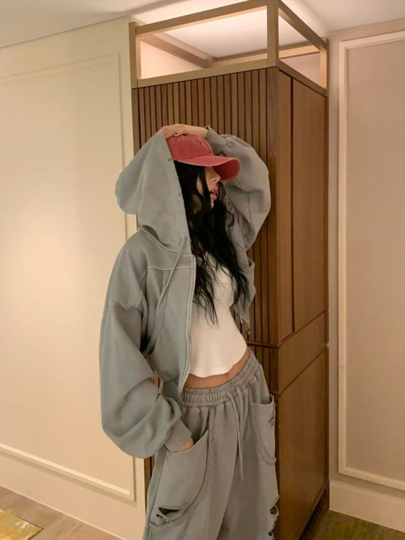 Badcalm - Korean Women Fashion - #womensfashion - Vintage Pigment Pants - 8