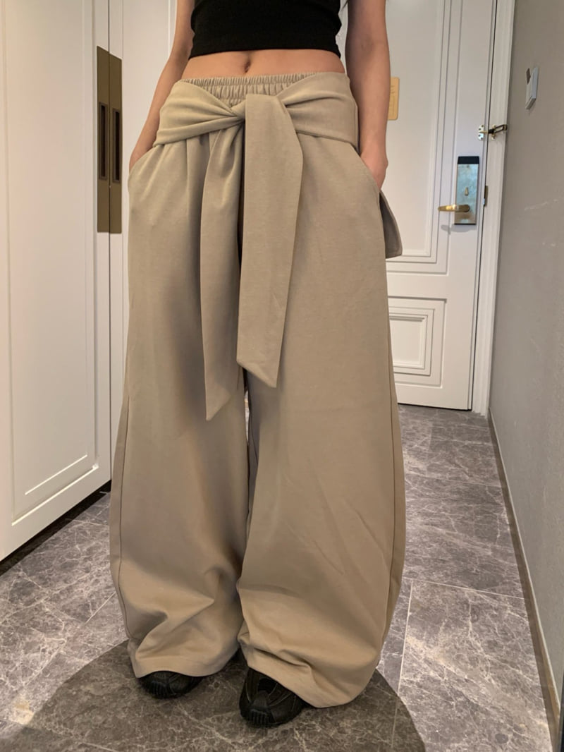 Badcalm - Korean Women Fashion - #womensfashion - Wrap Cardigan Pants - 8