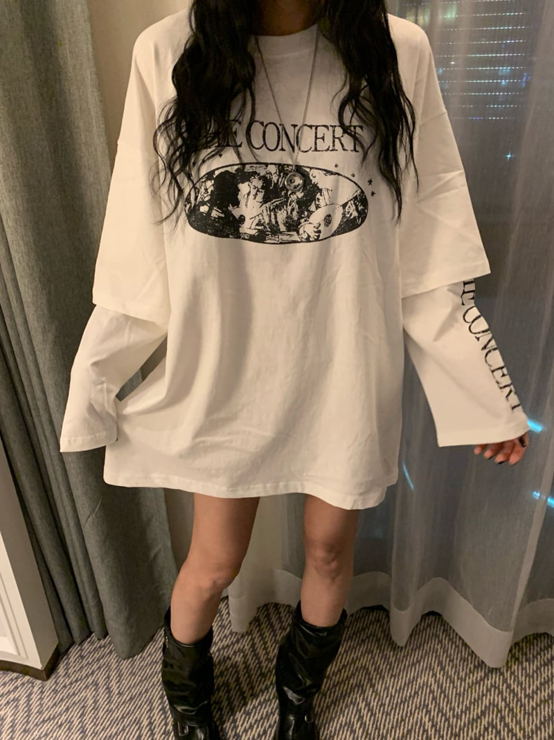 Badcalm - Korean Women Fashion - #womensfashion - Concert Layered Tee - 2