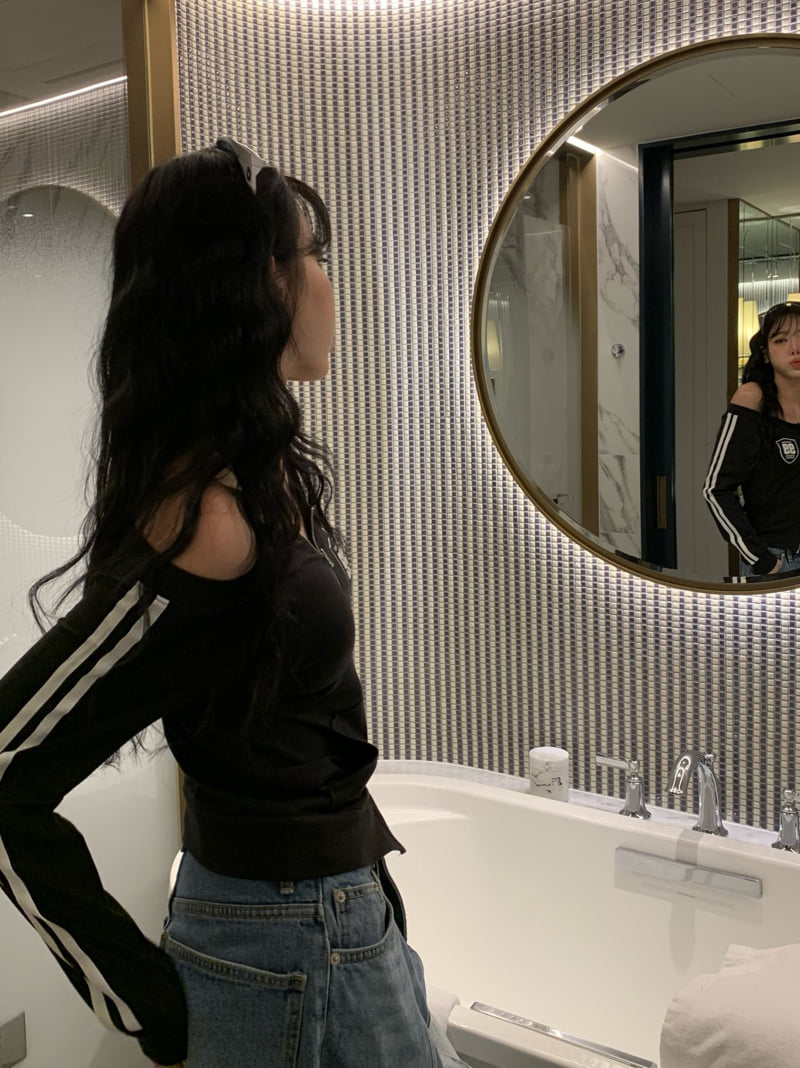 Badcalm - Korean Women Fashion - #womensfashion - 99 Line Off-Shoulder Jumper - 9
