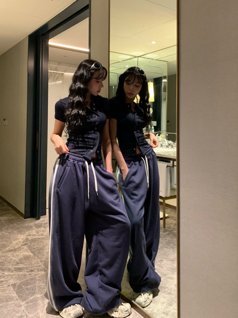 Badcalm - Korean Women Fashion - #womensfashion - Brush Line Pants - 6