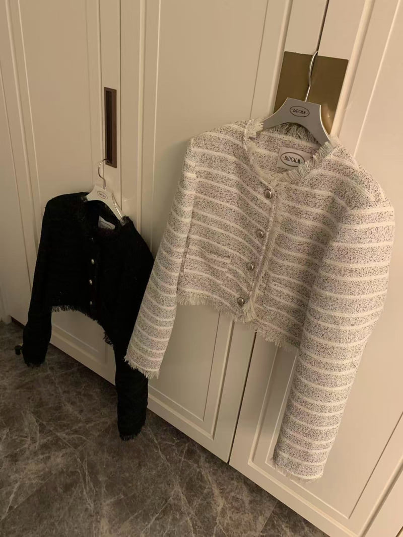 Badcalm - Korean Women Fashion - #womensfashion - Oreo Tweed Jacket