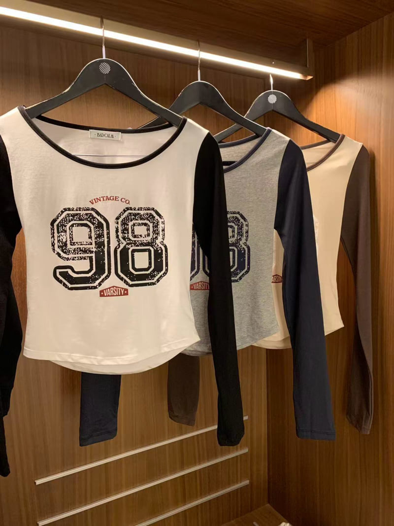 Badcalm - Korean Women Fashion - #womensfashion - 98 Raglan Tee - 12