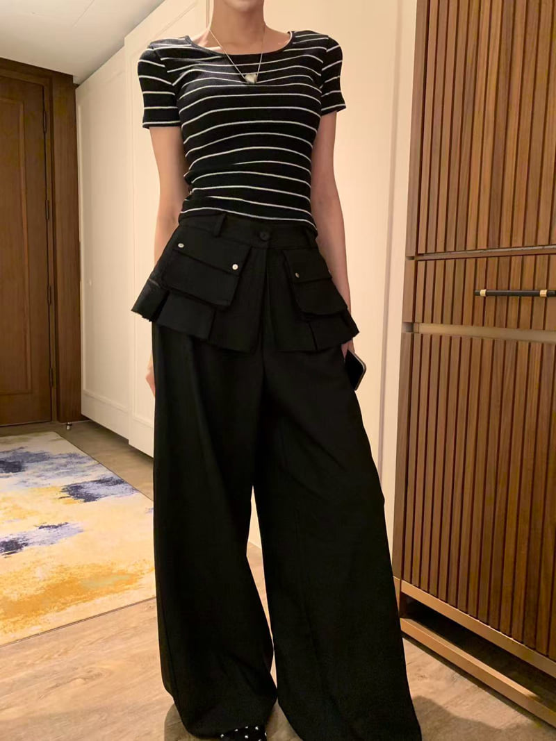 Badcalm - Korean Women Fashion - #womensfashion - Back Slit Tee - 2