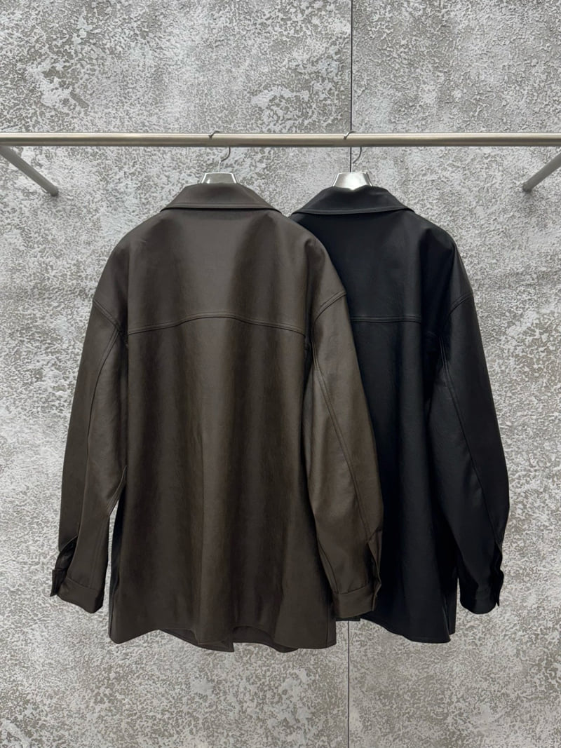 Badcalm - Korean Women Fashion - #womensfashion - Leather Half Jacket - 12