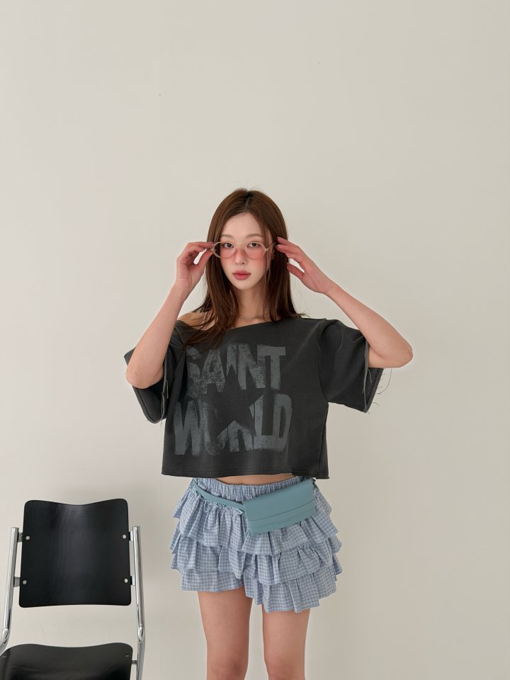 Baguette - Korean Women Fashion - #momslook - Pigment Crop Tee - 6