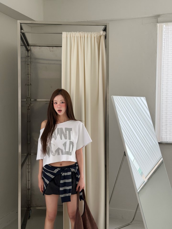 Baguette - Korean Women Fashion - #momslook - Pigment Crop Tee - 8