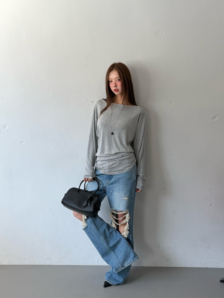 Baguette - Korean Women Fashion - #momslook - Vintage Low-Rise Denim Pants - 3