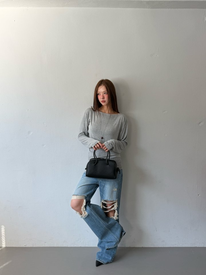 Baguette - Korean Women Fashion - #momslook - Vintage Low-Rise Denim Pants - 7