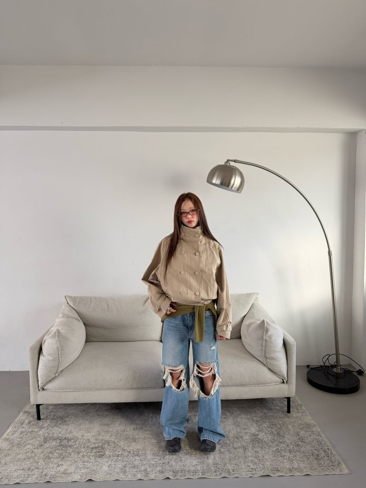 Baguette - Korean Women Fashion - #momslook - Double Short Trench Coat - 7