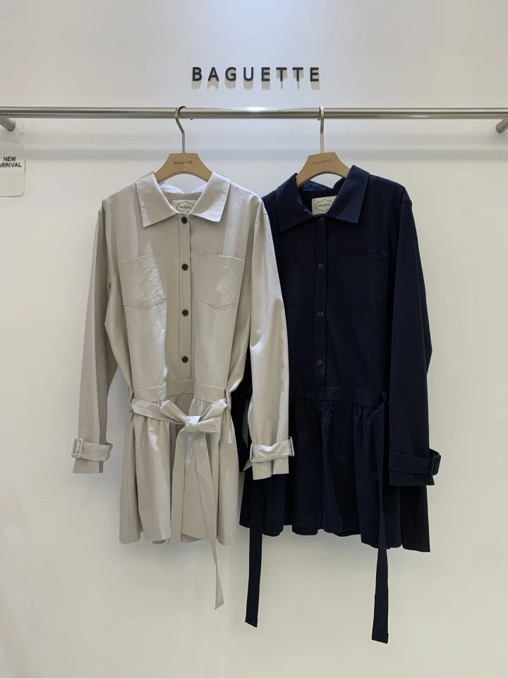Baguette - Korean Women Fashion - #momslook - Trench One-piece