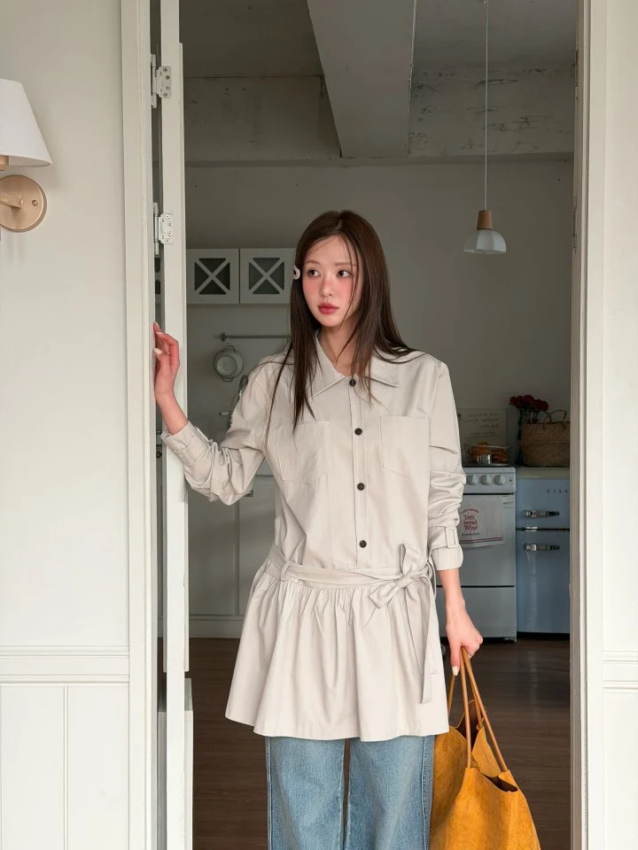 Baguette - Korean Women Fashion - #momslook - Trench One-piece - 2