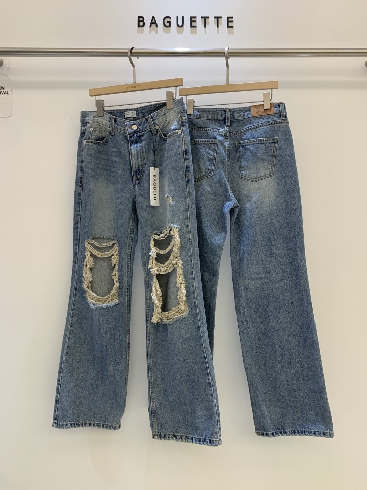 Baguette - Korean Women Fashion - #thatsdarling - Vintage Low-Rise Denim Pants