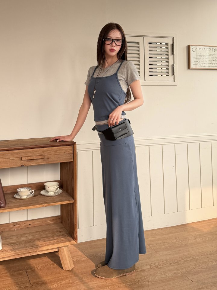 Baguette - Korean Women Fashion - #vintageinspired - Ribbed Basic Set - 6