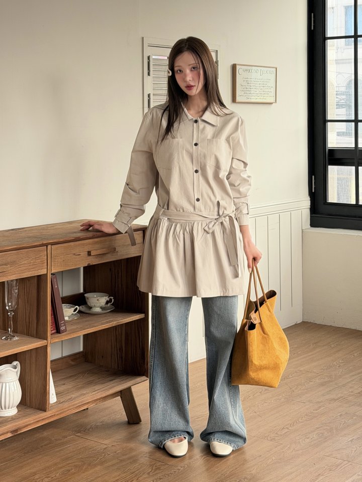 Baguette - Korean Women Fashion - #vintageinspired - Trench One-piece - 5