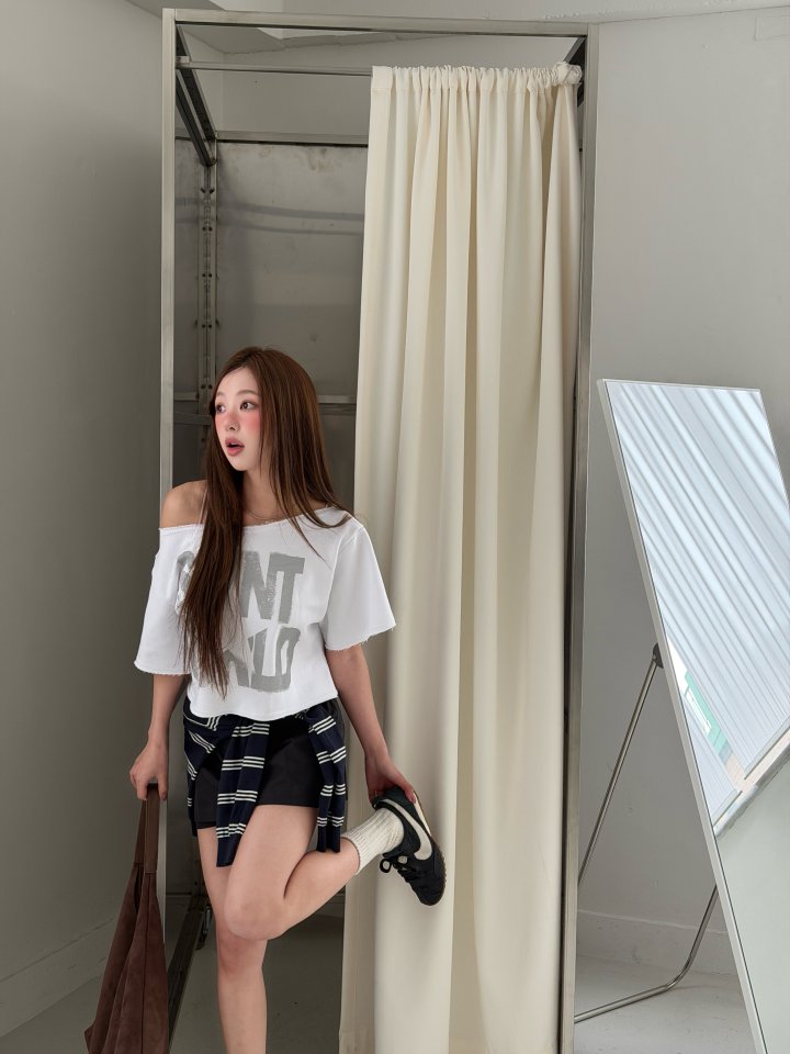 Baguette - Korean Women Fashion - #womensfashion - Pigment Crop Tee - 7